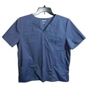 Scrubstar Scrub Shirt Top Unisex Size M Condor Grey V-Neck Short Sleeve
